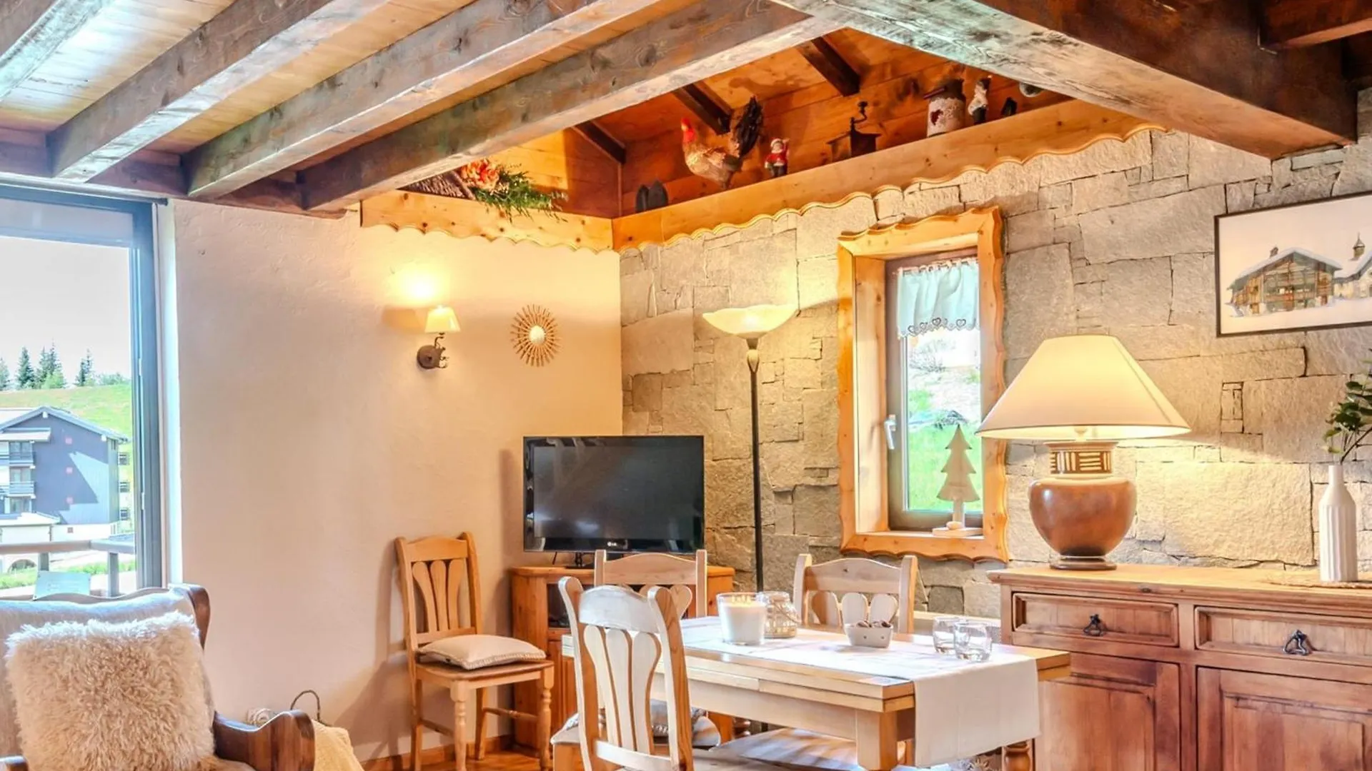 Slow Chalet Etale Ski In-Out Duplex Mountain View Balcony & Free Parking Manigod Apartamento